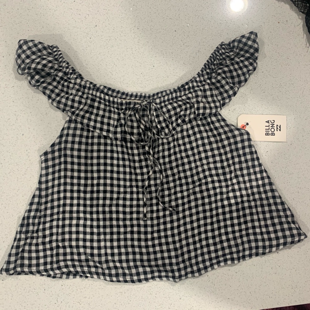 NEW BillaBong Off Shoulder Cropped Top Size Small